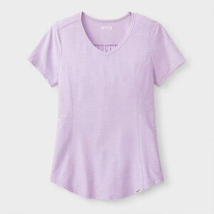 Duluth Women's Armachillo Short Sleeve V-Neck T-Shirt, Light Purple, Large